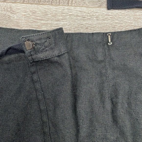 Ann Taylor 100% Linen Black Wrap Mini Skirt 6 - Picture 8 of 12